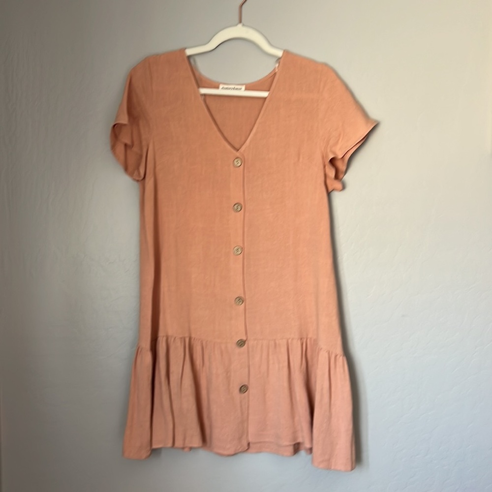 Pink Mini Ruffle Dress